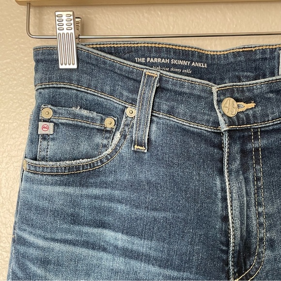 Adriano Goldschmied The Farrah Skinny Ankle High-Rise Ag-ed Denim Jeans Sz 28R - Picture 5 of 11